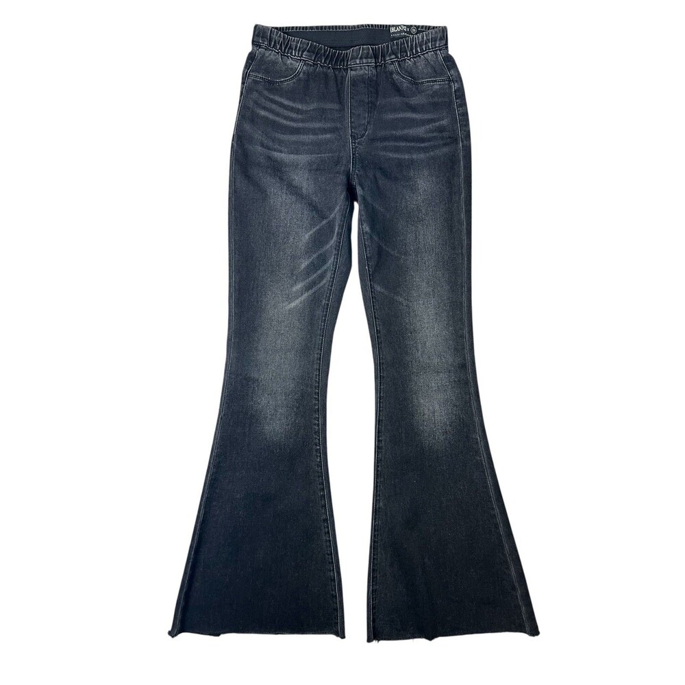 Blank NYC Blk 35B 7283 Pull-on Mid Rise Flare Jeans  Size 26  Boho Hippie Retro